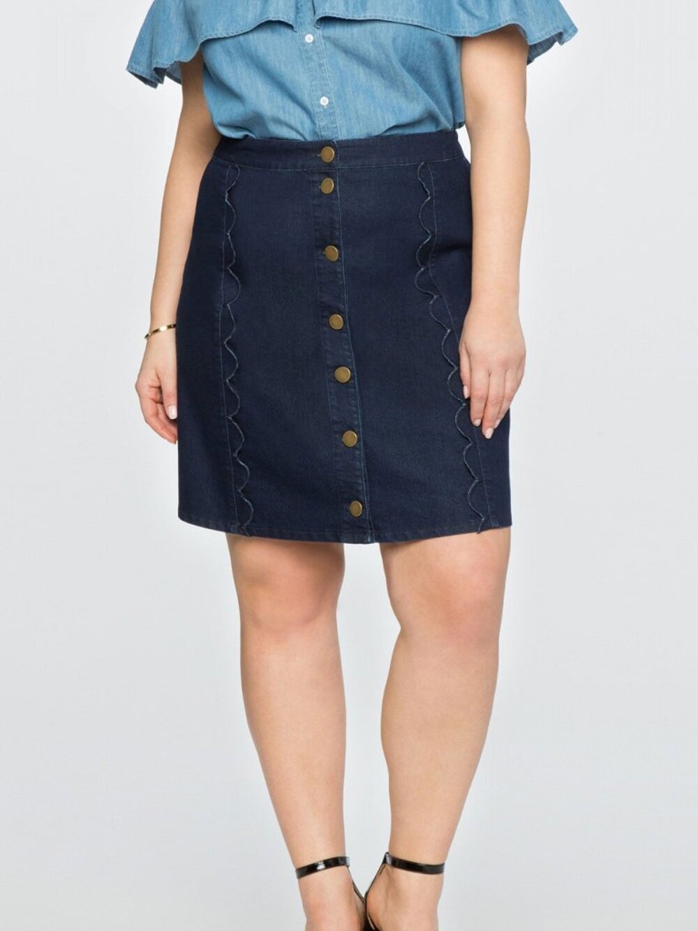 Draper James x Eloquii Scalloped  Skirt